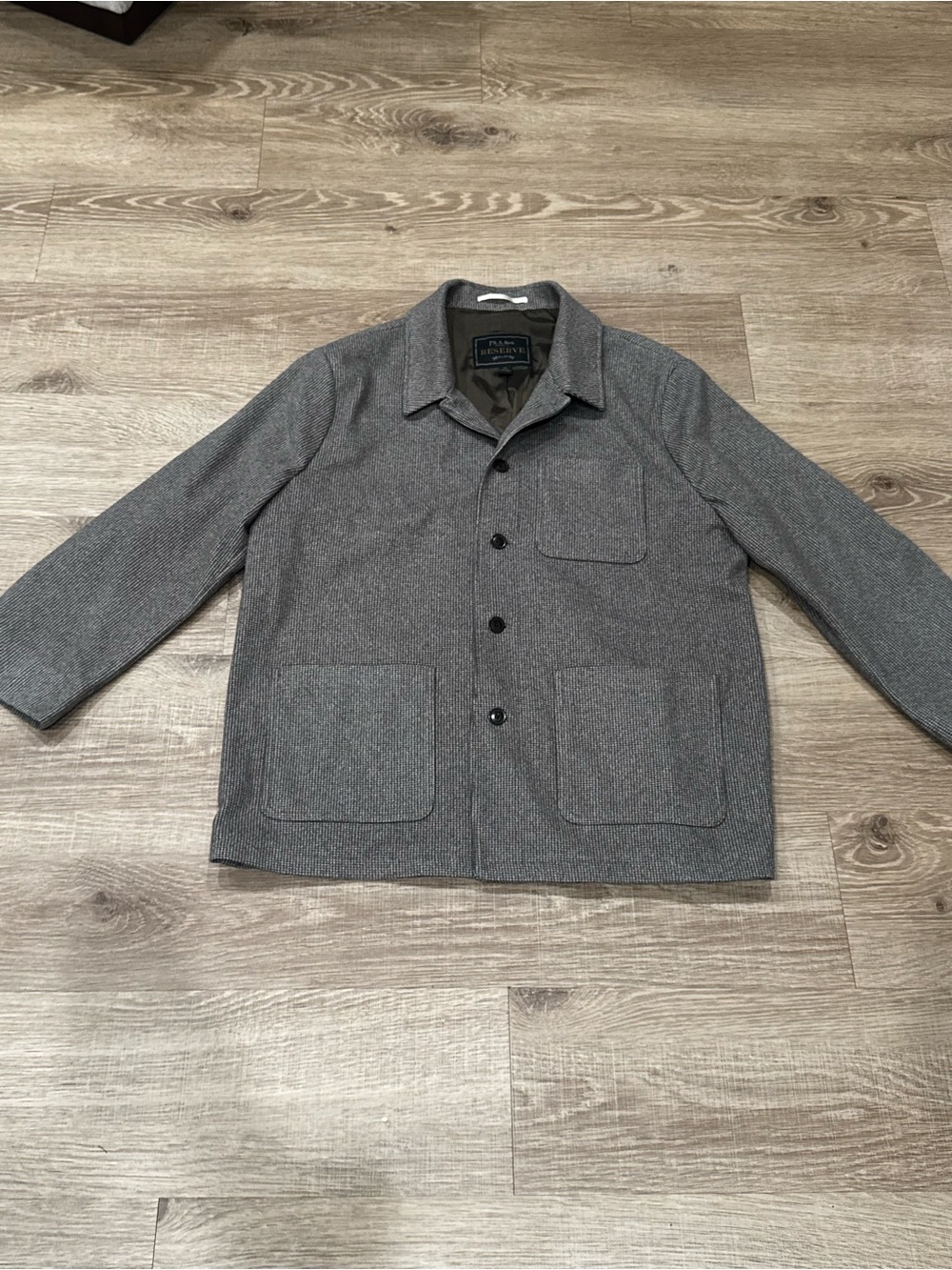 J.S. Bank Reserve Men’s XL Brown Chore Jacket Textured 4 Pocket - Picture 1 of 8